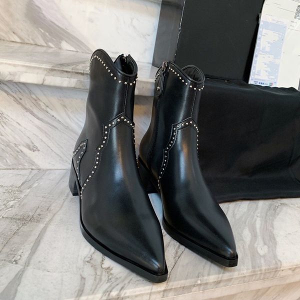 winter martin boots new fashion color matching rivet pointed mid heel short tube women shoes plus size 33-42 heel height 5.5cm, Black
winter martin boots new fashion color matching rivet pointed mid heel short tube women shoes plus size 33-42 heel height 5.5cm, Black