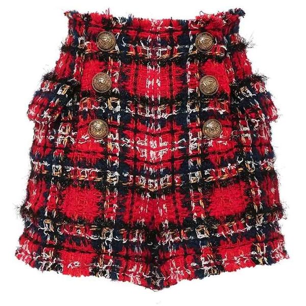 high street est designer shorts women's fringed tassel plaid tweed shorts 210331, White;black
high street est designer shorts women's fringed tassel plaid tweed shorts 210331, White;black