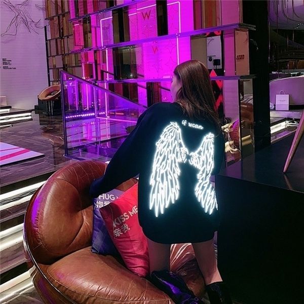 nicemix punk reflective sweatshirt women clothes gothic streetwear causal loose plus velvet female couples shirts couple y200915, Black
nicemix punk reflective sweatshirt women clothes gothic streetwear causal loose plus velvet female couples shirts couple y200915, Black