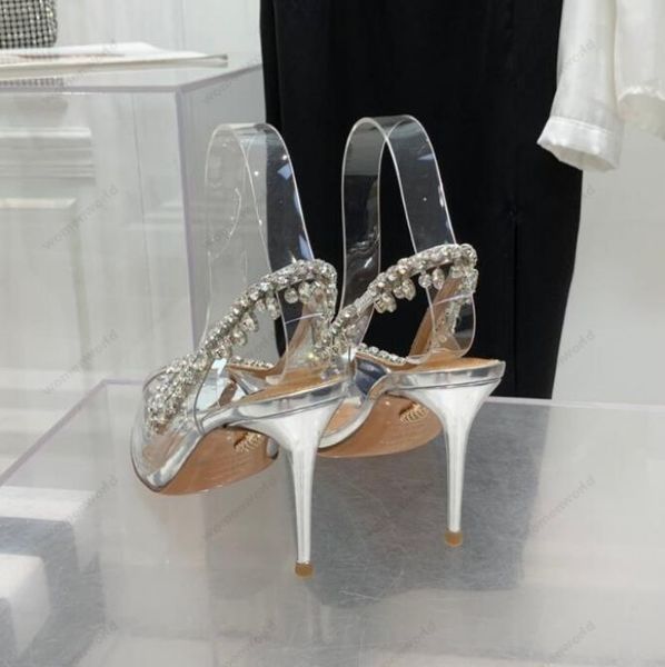 designers aquazzura dress shoes womens stiletto heel sandals satin rhinestone embellished quality transparent pvc slingbacks white party ban, Black
designers aquazzura dress shoes womens stiletto heel sandals satin rhinestone embellished quality transparent pvc slingbacks white party ban, Black