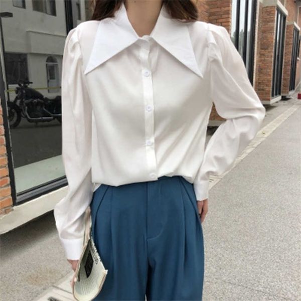 fashion solid color office ladies shirts women's blouses summer spring casual long sleeve blusas mujer 210702, White
fashion solid color office ladies shirts women's blouses summer spring casual long sleeve blusas mujer 210702, White