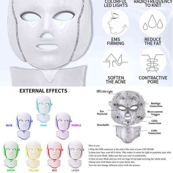nxy face care devices 7 colors led facial mask korean pn therapy face machine electric light acne neck beauty 0621
nxy face care devices 7 colors led facial mask korean pn therapy face machine electric light acne neck beauty 0621