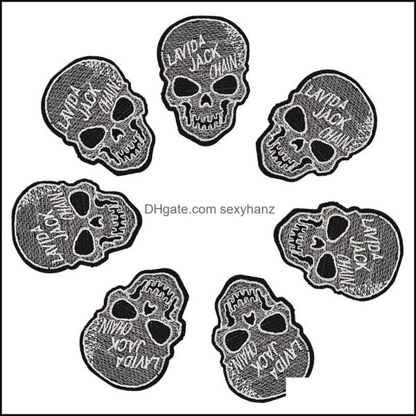 sewing notions tools apparel 10 pcs punk skles badges for clothing iron embroidered applique ones accessories diy clothes drop delivery 20, Black
sewing notions tools apparel 10 pcs punk skles badges for clothing iron embroidered applique ones accessories diy clothes drop delivery 20, Black