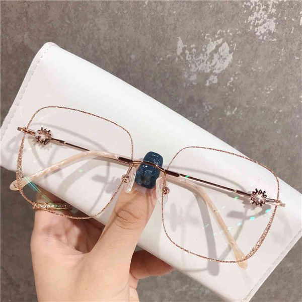 sunglasses myopia glasses large face thin frameless sequin eyes women can be equipped with degree plain net red frame, White;black
sunglasses myopia glasses large face thin frameless sequin eyes women can be equipped with degree plain net red frame, White;black