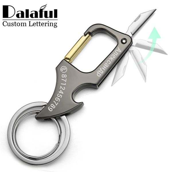 mini knife keychain foldable personalized lettering multi functional bottle opener car key holder chain men s keyring k412 220623, Silver
mini knife keychain foldable personalized lettering multi functional bottle opener car key holder chain men s keyring k412 220623, Silver