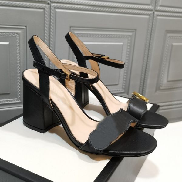 women classic high heeled designers sandals female new fashion metal buckle parties heels lady slipper with box, Black
women classic high heeled designers sandals female new fashion metal buckle parties heels lady slipper with box, Black
