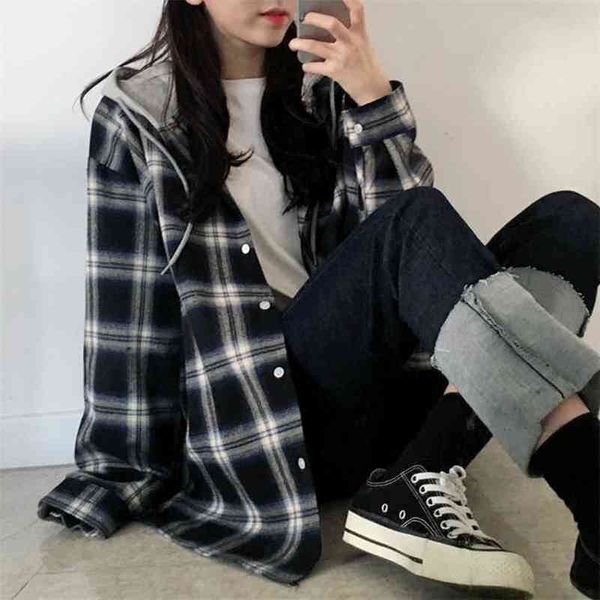 spring autumn oversized plaid blouse shirts women korean loose long sleeve hooded female chic harajuku streetwear blusas 210401, White
spring autumn oversized plaid blouse shirts women korean loose long sleeve hooded female chic harajuku streetwear blusas 210401, White