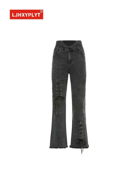 asymmetrical lace-up slit high-waisted jeans women's spring summer retro simple thin micro flares mopping denim trousers female t220728, Blue
asymmetrical lace-up slit high-waisted jeans women's spring summer retro simple thin micro flares mopping denim trousers female t220728, Blue