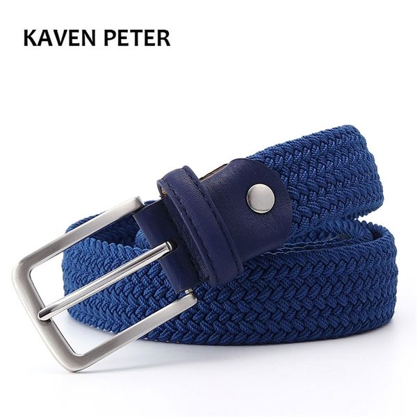 men blue elastic stretch waist belt canvas braided woven leather 1-3/8" wide metal for 220427, Black;brown
men blue elastic stretch waist belt canvas braided woven leather 1-3/8" wide metal for 220427, Black;brown