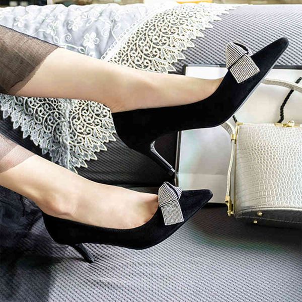 sandals shaking tape cargo bow high heels women's thin heel pointed toe early spring annual meeting etiquette shoes, Black
sandals shaking tape cargo bow high heels women's thin heel pointed toe early spring annual meeting etiquette shoes, Black