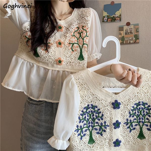 blouses women retro allmatch floral puffsleeve vneck ins streetwear soft breathable students fashion embroidery 220615, White
blouses women retro allmatch floral puffsleeve vneck ins streetwear soft breathable students fashion embroidery 220615, White