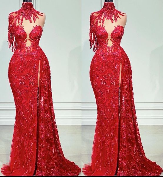 2022 plus size arabic aso ebi stylish mermaid red prom dresses high neck vintage evening formal party second reception birthday engagement g, Black
2022 plus size arabic aso ebi stylish mermaid red prom dresses high neck vintage evening formal party second reception birthday engagement g, Black