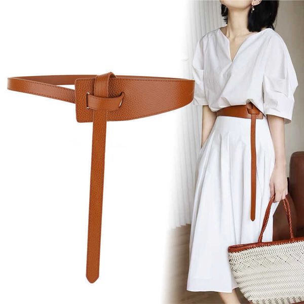elling knotted wide belt women's leather fashion simple and versatile autumn winter new style with sweater coat network classic luxury, Black;brown
elling knotted wide belt women's leather fashion simple and versatile autumn winter new style with sweater coat network classic luxury, Black;brown
