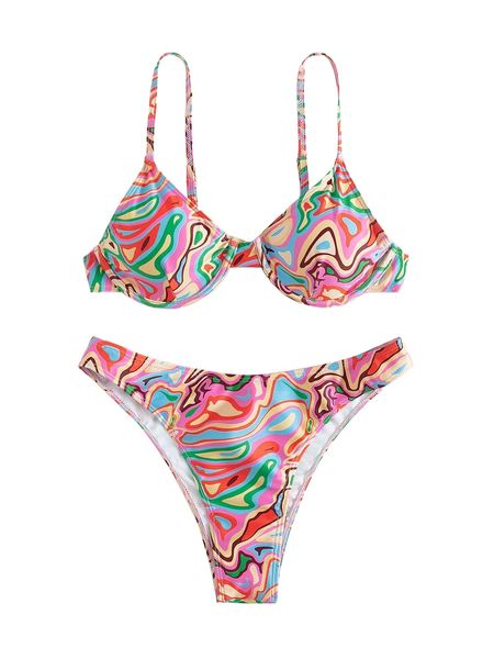 allover p.rint underwire b.ikini swimsuit 56kb#, White;black 
allover p.rint underwire b.ikini swimsuit 56kb#, White;black