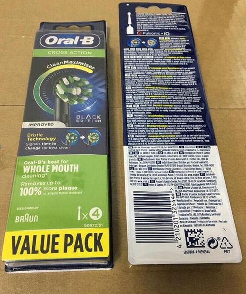 oral-b eb50brb-4 value pack cross action black white replacement toothbrush heads for automatic electric toothbrush deep cleaning 4head/set
oral-b eb50brb-4 value pack cross action black white replacement toothbrush heads for automatic electric toothbrush deep cleaning 4head/set