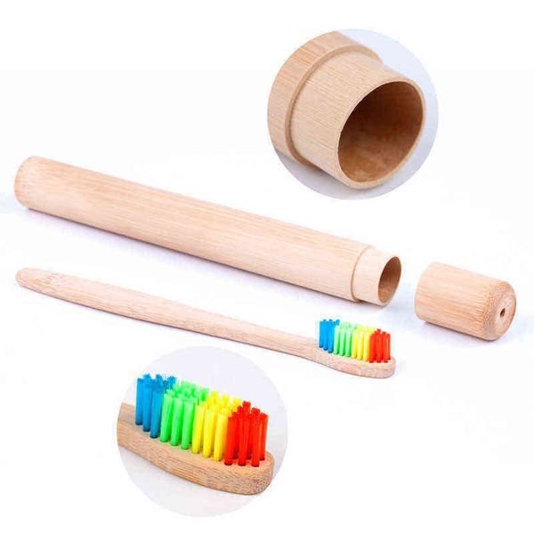 toothbrush natural ecological rainbow bamboo toothbrush + travel box manual portable tube box 0312
toothbrush natural ecological rainbow bamboo toothbrush + travel box manual portable tube box 0312