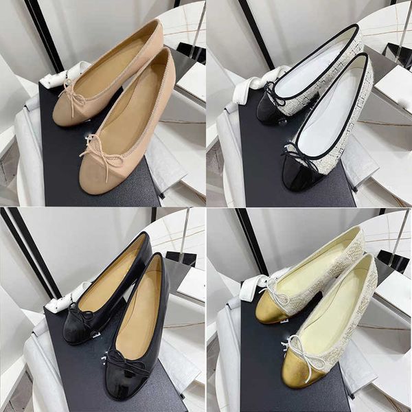 2022s designer ladies flat leather shoes luxury bow ballet dress shoes bags, Black
2022s designer ladies flat leather shoes luxury bow ballet dress shoes bags, Black