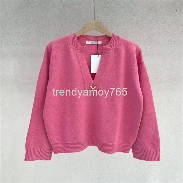 women's knits & tees high version early spring solid v-neck metal loose lazy style cashmere sweater women's fashion, White
women's knits & tees high version early spring solid v-neck metal loose lazy style cashmere sweater women's fashion, White