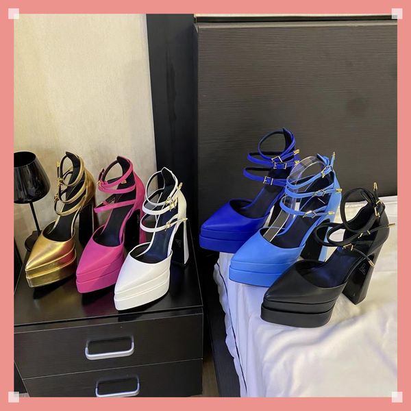 2022 women sandals brand designer pumps luxury satin cloth crystal buckle spring summer female party runway shoes round toe women platform h, Black
2022 women sandals brand designer pumps luxury satin cloth crystal buckle spring summer female party runway shoes round toe women platform h, Black