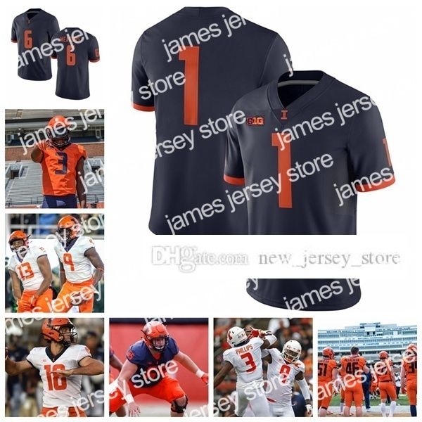2022 2022 ncaa custom illinois fighting college illini football jerseys stitched 9 josh imatorbhebhe trevon sidney justice williams dre brow, Black
2022 2022 ncaa custom illinois fighting college illini football jerseys stitched 9 josh imatorbhebhe trevon sidney justice williams dre brow, Black