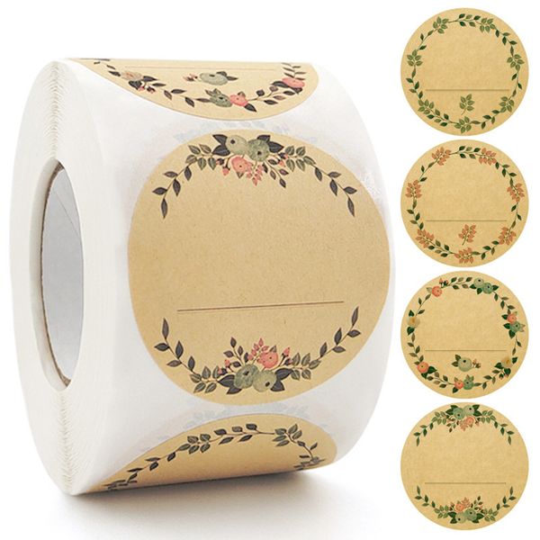 blank floral adhesive sticker 500 pcs labels per roll 1222473 
blank floral adhesive sticker 500 pcs labels per roll 1222473