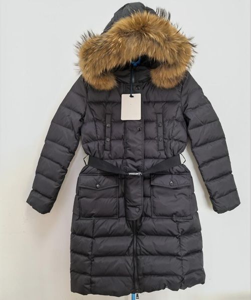 long down jacket for women designer puffer coat winter white duck warm real fox fur parkas, Black
long down jacket for women designer puffer coat winter white duck warm real fox fur parkas, Black