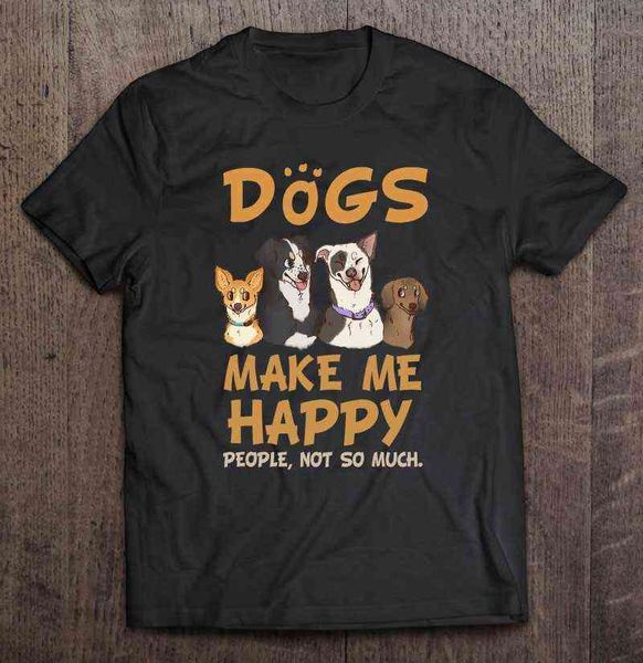 funny dogs make me happy people not so much t shirt mens designer clothes over size man big men's clothing men, White;black
funny dogs make me happy people not so much t shirt mens designer clothes over size man big men's clothing men, White;black