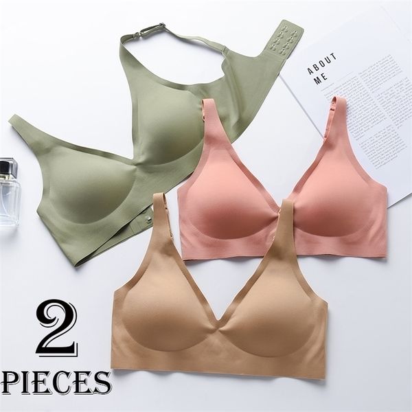 2pcs lingerie seamless bra women underwear wireless latex woman bra deep v adjustable jello strips thin comfortable 220627, Red;black
2pcs lingerie seamless bra women underwear wireless latex woman bra deep v adjustable jello strips thin comfortable 220627, Red;black