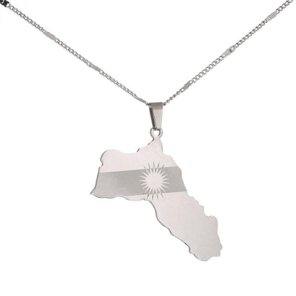 pendant necklaces stainless steel trendy kurdistan map kurdish flag jewelrypendant, Silver
pendant necklaces stainless steel trendy kurdistan map kurdish flag jewelrypendant, Silver