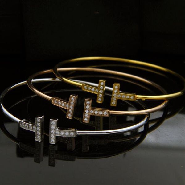 2019 classic double t letter simple graph fine rim diamond titanium steel bracelet simple fashion ol delicate rose gold bracelets 256z, White
2019 classic double t letter simple graph fine rim diamond titanium steel bracelet simple fashion ol delicate rose gold bracelets 256z, White