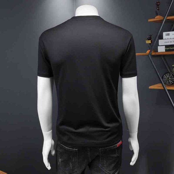 22new men's clothing brand 2022 summer new men's fashion casual round neck short sleeve t-shirt, White;black
22new men's clothing brand 2022 summer new men's fashion casual round neck short sleeve t-shirt, White;black