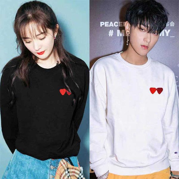 2021 men's spring and summer sweater loose and versatile love embroidery couple's 2021 new long sleeve top, Black
2021 men's spring and summer sweater loose and versatile love embroidery couple's 2021 new long sleeve top, Black