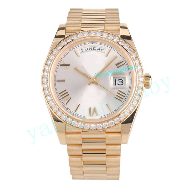 bf maker watch new version 18k yose gold diamond bezel 40mm index dial automatic fashion men's watch wristwatch 228348rbr, Slivery;brown
bf maker watch new version 18k yose gold diamond bezel 40mm index dial automatic fashion men's watch wristwatch 228348rbr, Slivery;brown
