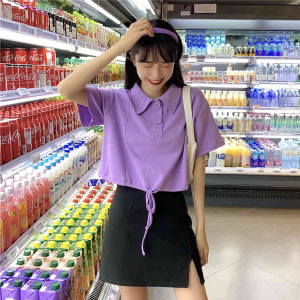 button line casual solid fashion loose basic turn down collar female women short sleeve polo shirts 210426, White
button line casual solid fashion loose basic turn down collar female women short sleeve polo shirts 210426, White