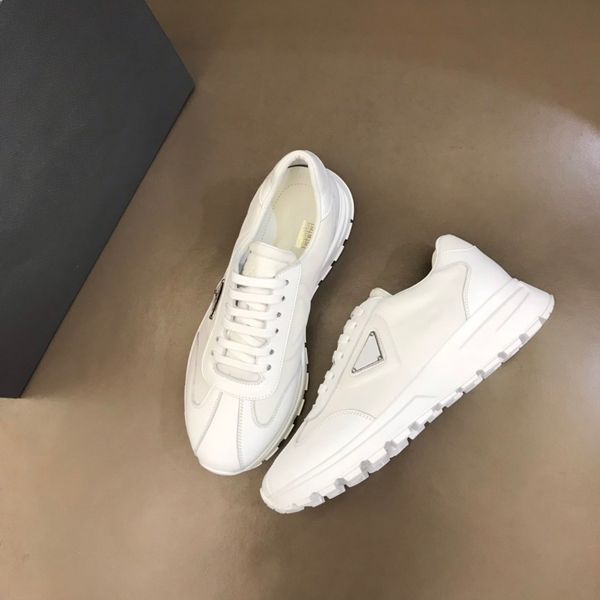 men's luxury brand shoe triangle logo comfort sneakers lace up breathable running shoes with box, Black
men's luxury brand shoe triangle logo comfort sneakers lace up breathable running shoes with box, Black