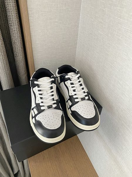 2022 spring autumn style women men sport bone shoes white shoes genuine leather lace up, Black
2022 spring autumn style women men sport bone shoes white shoes genuine leather lace up, Black