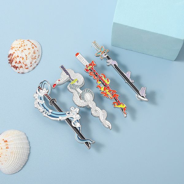 anime demon slayer brooch pins sword car accessories pins backpacks cartoon figure weapon lapel meatal badges for man woman, Gray
anime demon slayer brooch pins sword car accessories pins backpacks cartoon figure weapon lapel meatal badges for man woman, Gray