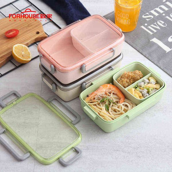 ml portable lunch box food container microwave oven bento leakproof with spoons chopsticks j220707
ml portable lunch box food container microwave oven bento leakproof with spoons chopsticks j220707