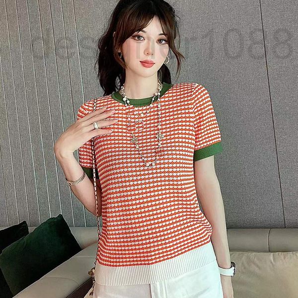 women's sweaters designer small fragrance knitting round neck stripe hollow out short sleeve women's t-shirt sweet girl age reduct, White;black
women's sweaters designer small fragrance knitting round neck stripe hollow out short sleeve women's t-shirt sweet girl age reduct, White;black