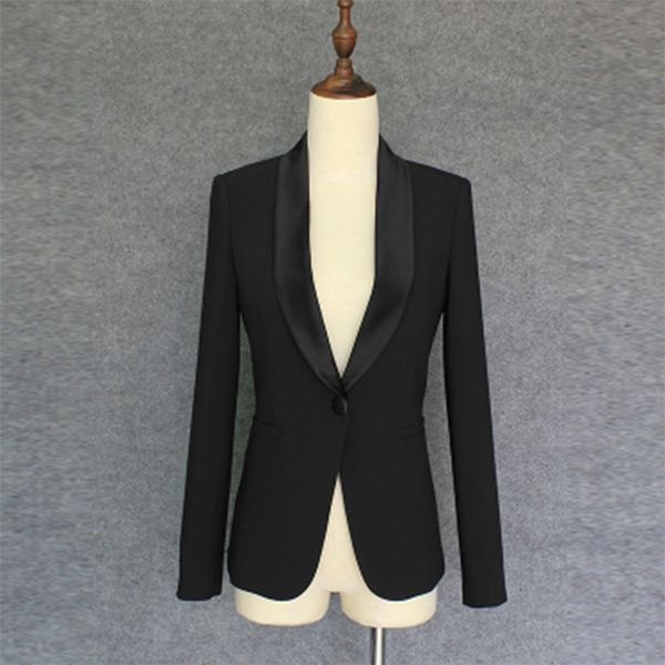 new fashion 2020 designer blazer jacket women s single button shawl collar blazer outer lj201021, White;black
new fashion 2020 designer blazer jacket women s single button shawl collar blazer outer lj201021, White;black