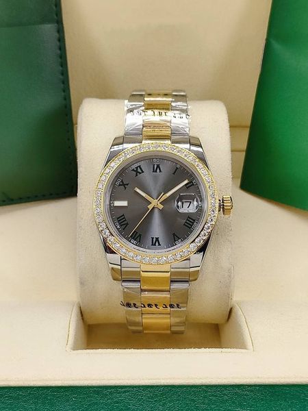 36mm watch women automatic mechanical 2813 movement watches diamond bezel stainless steel strap grey dial womens watch party gifts couple st, Slivery;brown
36mm watch women automatic mechanical 2813 movement watches diamond bezel stainless steel strap grey dial womens watch party gifts couple st, Slivery;brown