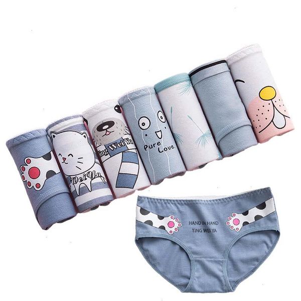 7 pcs set womens cotton panties print breathable briefs girls soft panty underwear female intimates for women lingeries, Black;pink
7 pcs set womens cotton panties print breathable briefs girls soft panty underwear female intimates for women lingeries, Black;pink