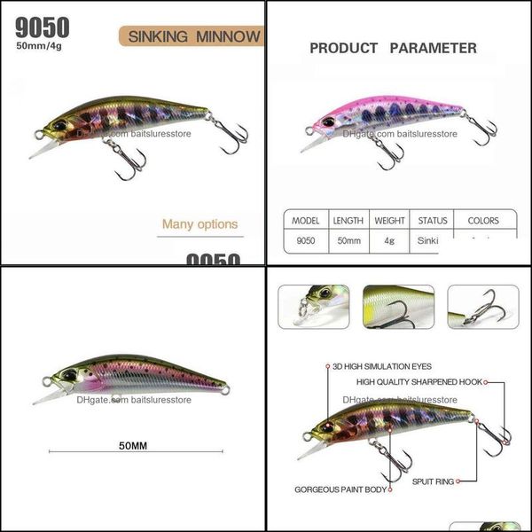 baits lures fishing sports outdoors set minnow 50mm 4g swimbait trout lure bass mini crankbait ice fish pesca artificial bait japan stream
baits lures fishing sports outdoors set minnow 50mm 4g swimbait trout lure bass mini crankbait ice fish pesca artificial bait japan stream