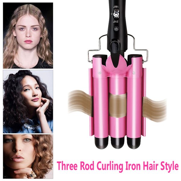 ceramic hair curler triple barrel curling iron professional hair tools styler 25mm 32mm big wave hair waver roller curling wand
ceramic hair curler triple barrel curling iron professional hair tools styler 25mm 32mm big wave hair waver roller curling wand