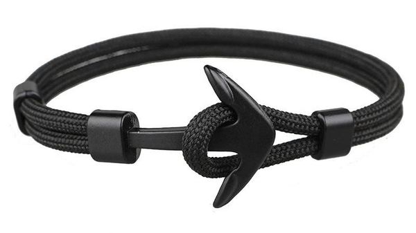 fashion black color anchor bracelets men charm survival rope chain paracord bracelet male wrap metal sport hooks sy222, Golden;silver
fashion black color anchor bracelets men charm survival rope chain paracord bracelet male wrap metal sport hooks sy222, Golden;silver