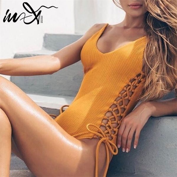 inx lace up bikini push up swimsuit female monokini string yellow swimwear women suits swim suit y200319, White;black
inx lace up bikini push up swimsuit female monokini string yellow swimwear women suits swim suit y200319, White;black