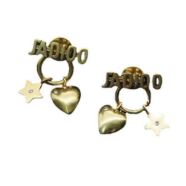 star love earrings brass material wind star type earrings female, Black 
star love earrings brass material wind star type earrings female, Black