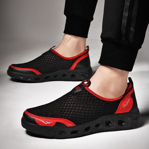 nine o'clock mesh men aqua shoes outdoor breathable quick dry water sneakers light anti-skid sport footwear large size 38-48 220616, Black
nine o'clock mesh men aqua shoes outdoor breathable quick dry water sneakers light anti-skid sport footwear large size 38-48 220616, Black