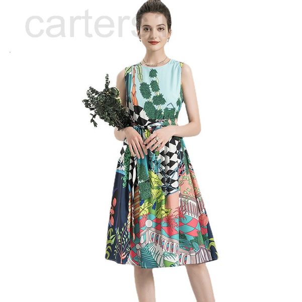 casual dresses designer spring and summer new women's printed round neck sleeveless middle style belt temperament vest dress fashion nd, Black;gray
casual dresses designer spring and summer new women's printed round neck sleeveless middle style belt temperament vest dress fashion nd, Black;gray