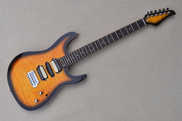 factory custom black yellow electric guitar with chrome hardwares,rosewood fretboard,hsh pickups,24 frets,abalone dots fret inlay,can be cus
factory custom black yellow electric guitar with chrome hardwares,rosewood fretboard,hsh pickups,24 frets,abalone dots fret inlay,can be cus